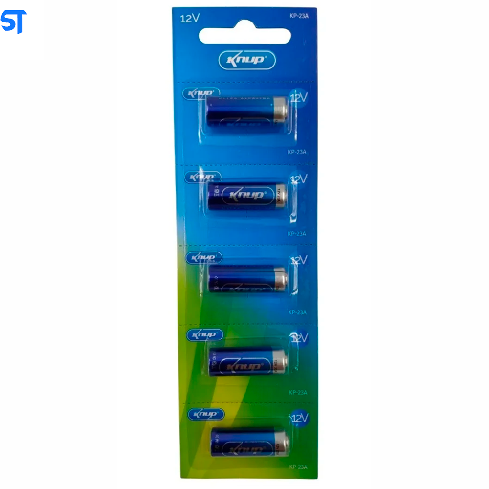 Mini Bateria 12v 23a Ultra Alcalina Kp-23a Knup Cartela Com 5